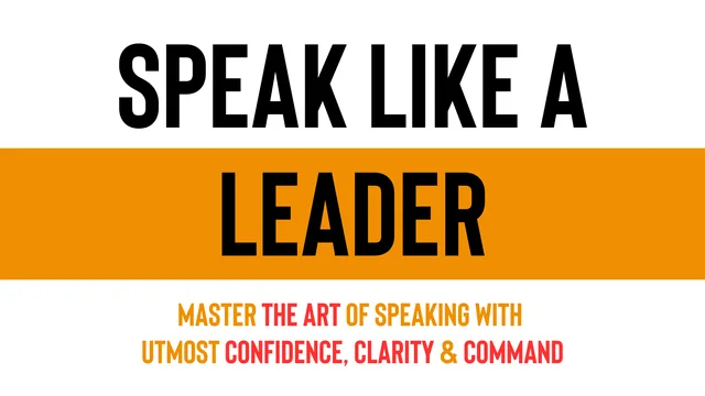 Speak Like a Leader course cover